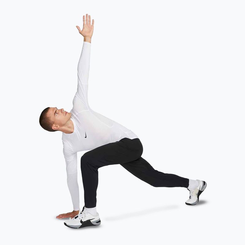 Herren Trainings-Langarmshirt Nike Pro Dri-Fit Tight Fitness white/black 2