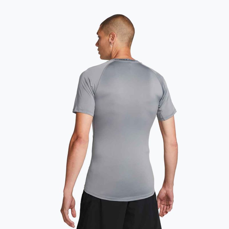 Herren Trainingsshirt Nike Pro Dri-Fit Tight Fitness smoke grey/black 3
