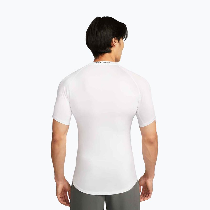 Herren Trainingsshirt Nike Pro Dri-Fit Tight Fitness white/black 3