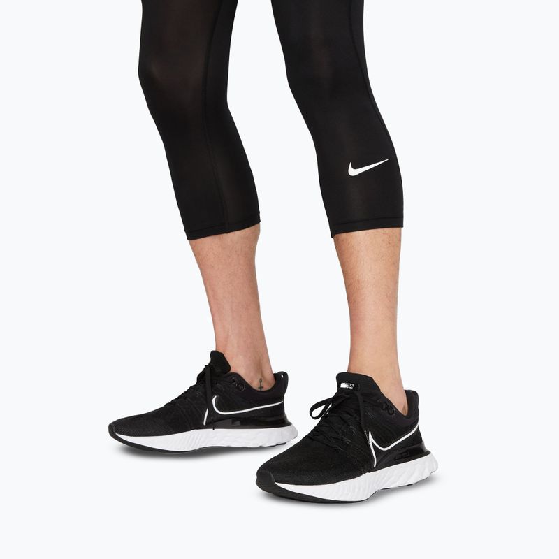 Herren Trainingstights Nike Pro Dri-Fit 3/4 Tight Fitness black/white 5