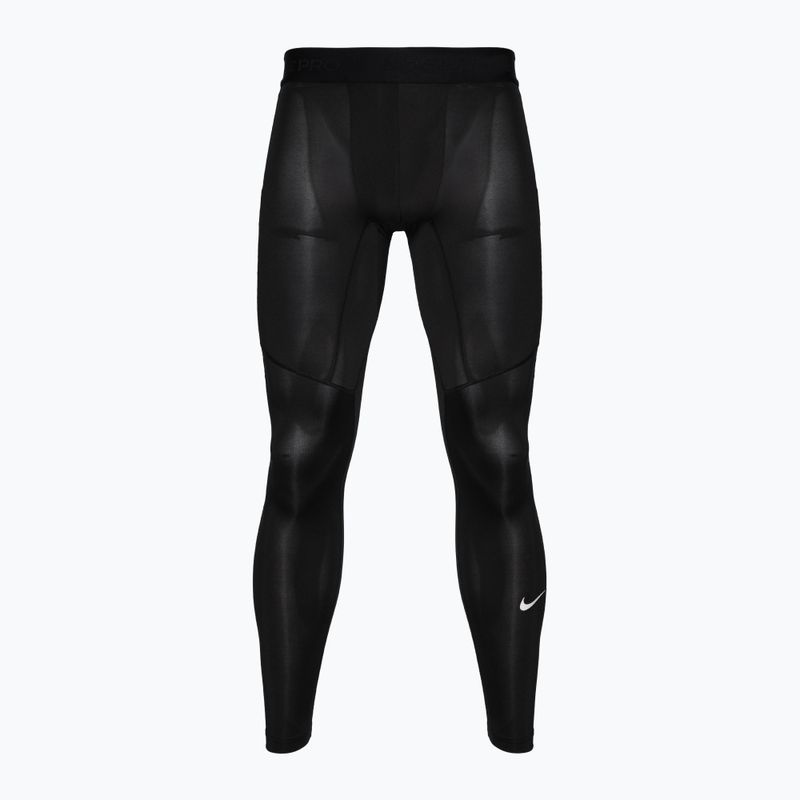 Herren Nike Pro Dri-FIT Tight Fitness-Trainingsleggings schwarz/weiß