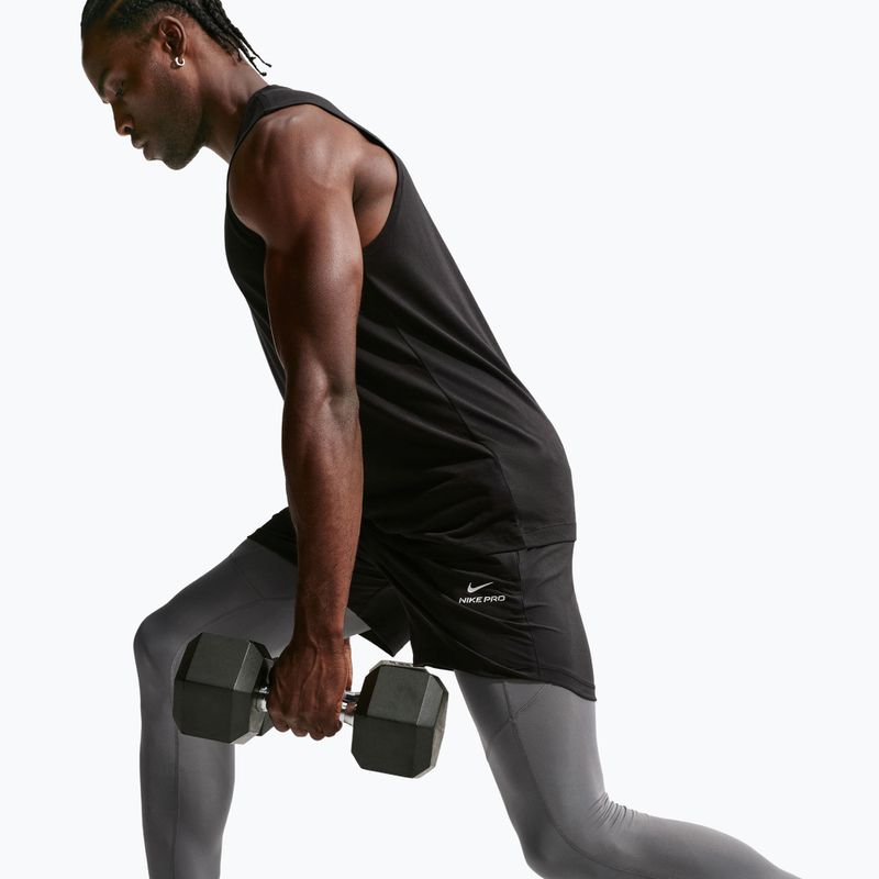 Herren-Trainingsleggings Nike Pro Dri-Fit Tight Fitness smoke grey/black 6