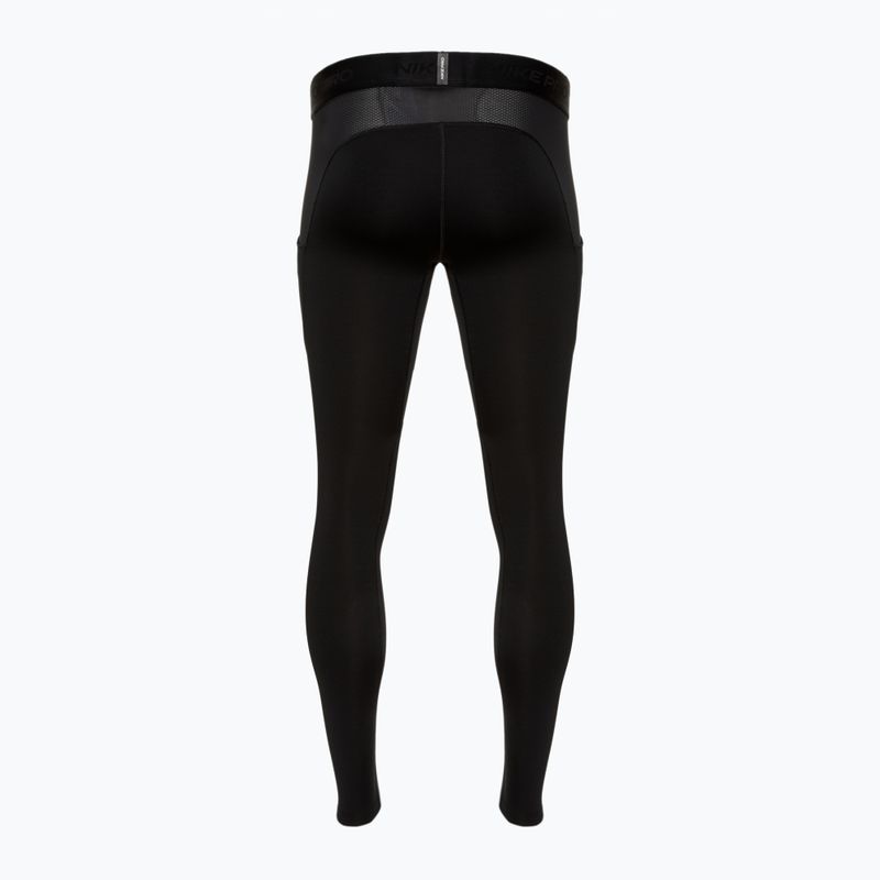 Trainingsleggings Herren Nike Pro Warm black/white 2