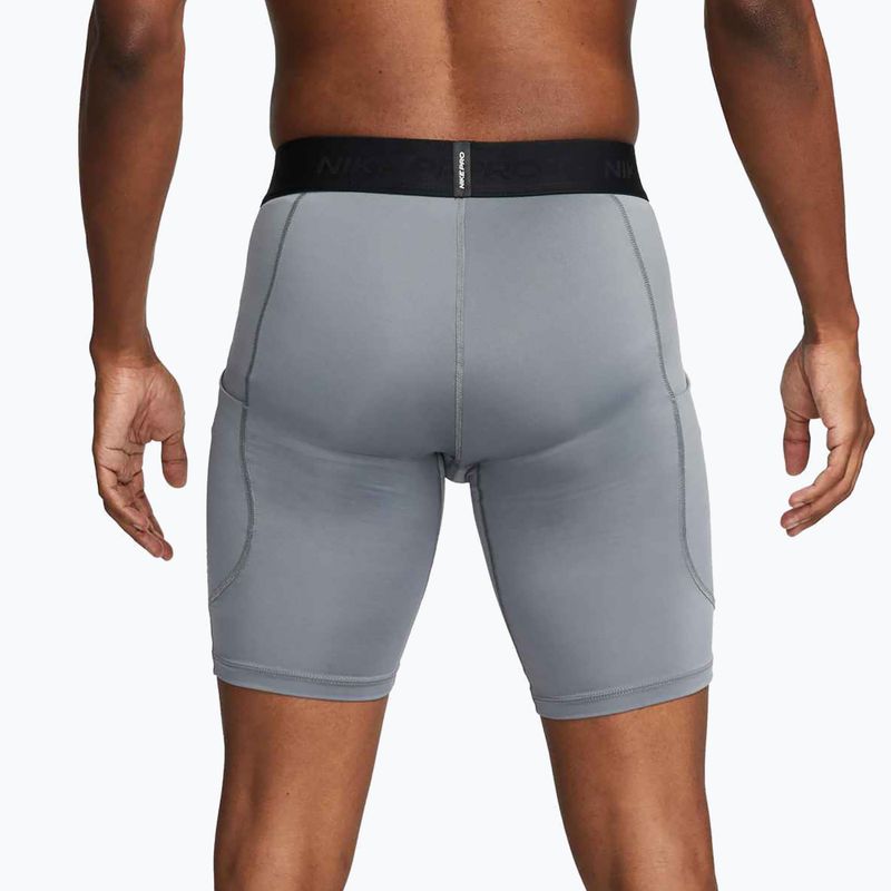 Herren Trainingsshorts Nike Pro Dri-Fit Fitness Long smoke grey/black 4