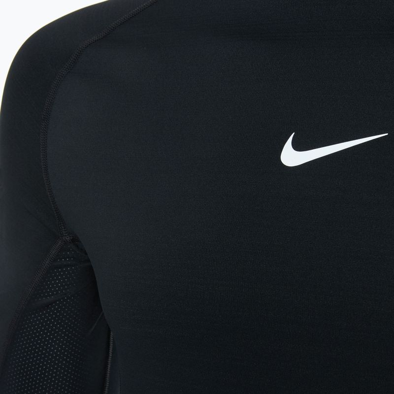 Herren Trainings-Langarmshirt Nike Pro Warm LS schwarz/weiß 3