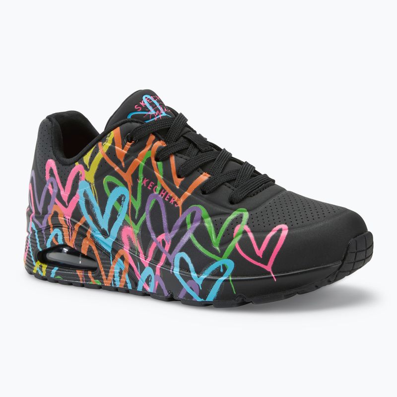 Schuhe Damen SKECHERS JGoldcrown Uno Highlight Love black/multicolor