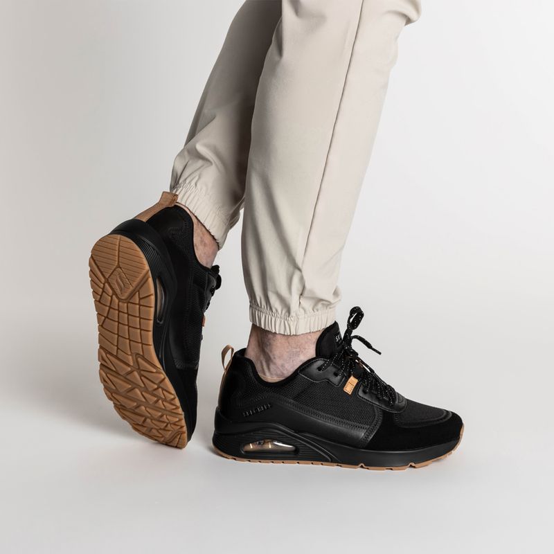 Herrenschuhe SKECHERS Uno Layover schwarz 2