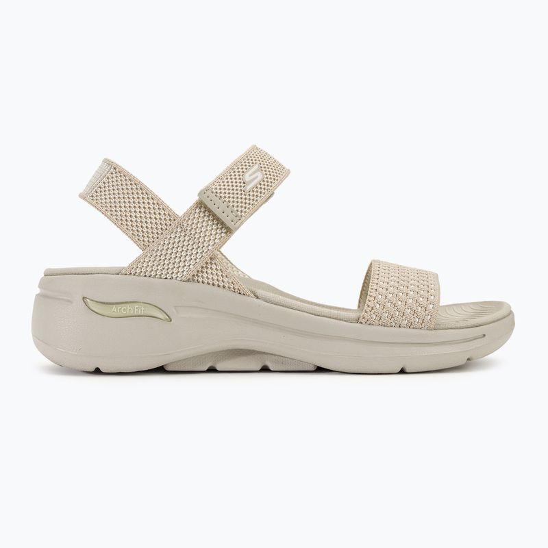 Damen SKECHERS Go Walk Arch Fit Sandale Poliert beige 2
