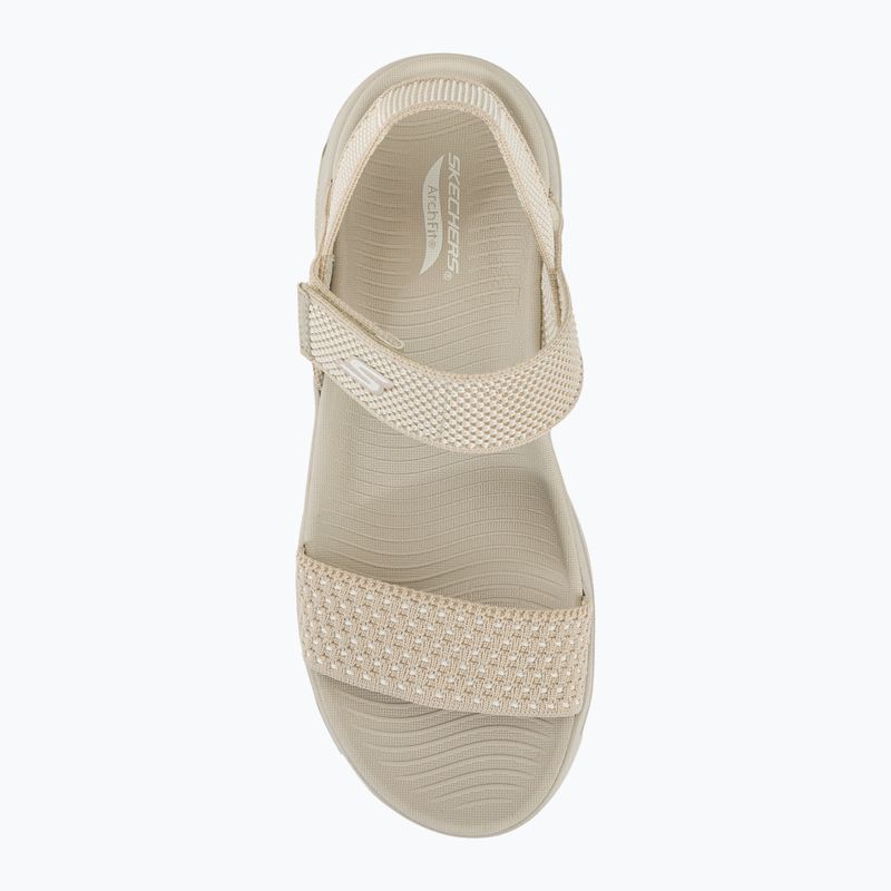 Damen SKECHERS Go Walk Arch Fit Sandale Poliert beige 6