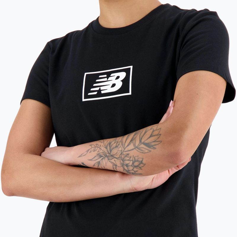 Damen New Balance Essentials Baumwoll-Jersey schwarz 3