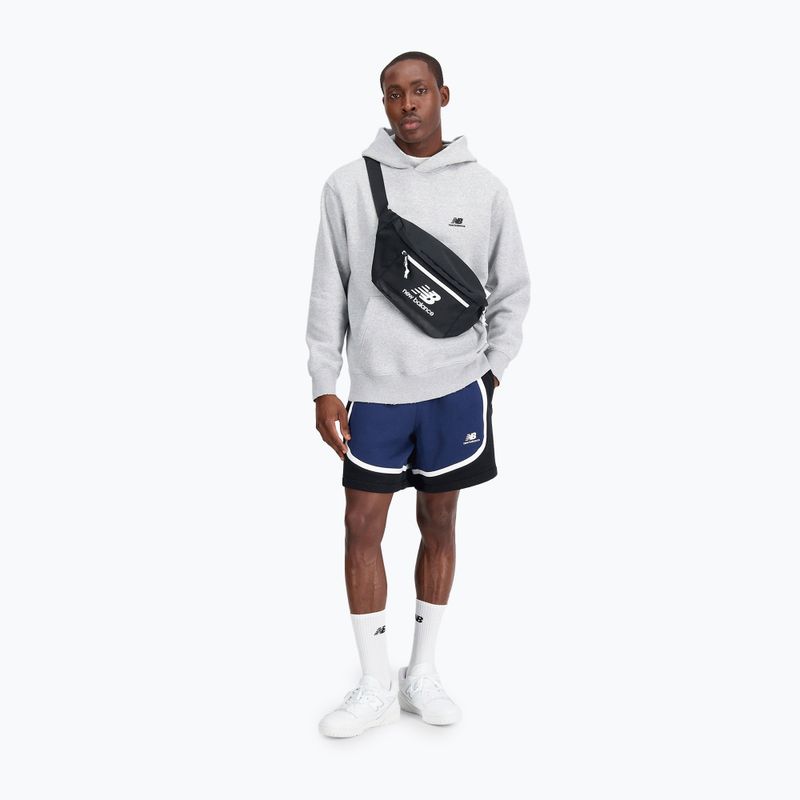 Herren New Balance Hoops Fleece Hoodie sportlich grau 3