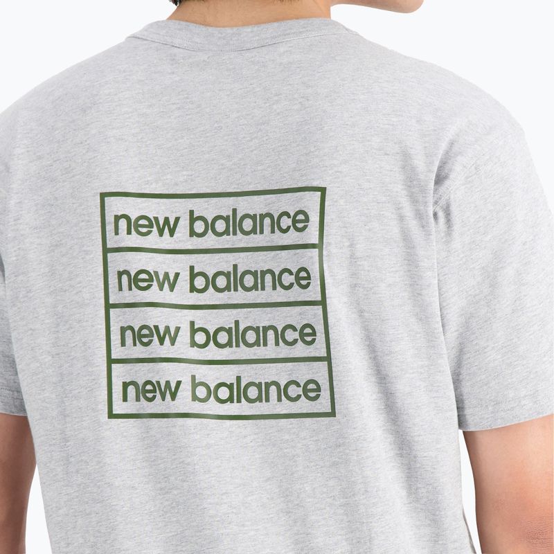 Herren New Balance Essentials Winter sportlich grau t-shirt