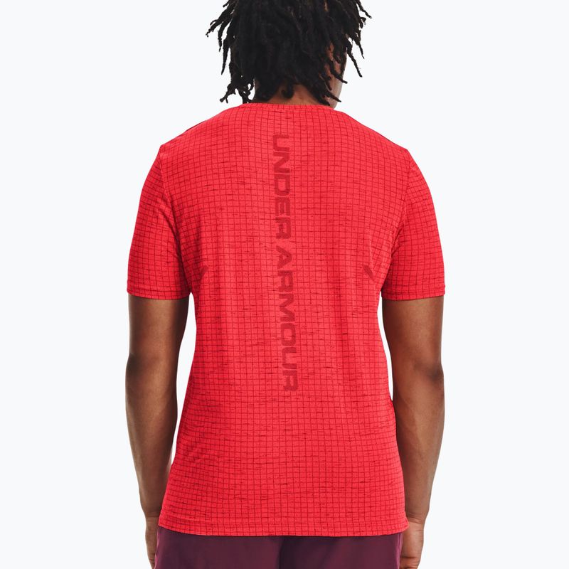 Herren Under Armour Seamless Grid beta/dunkel kastanienbraunes Trainings-T-Shirt 2