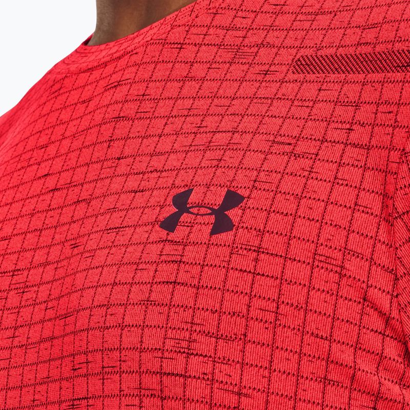 Herren Under Armour Seamless Grid beta/dunkel kastanienbraunes Trainings-T-Shirt