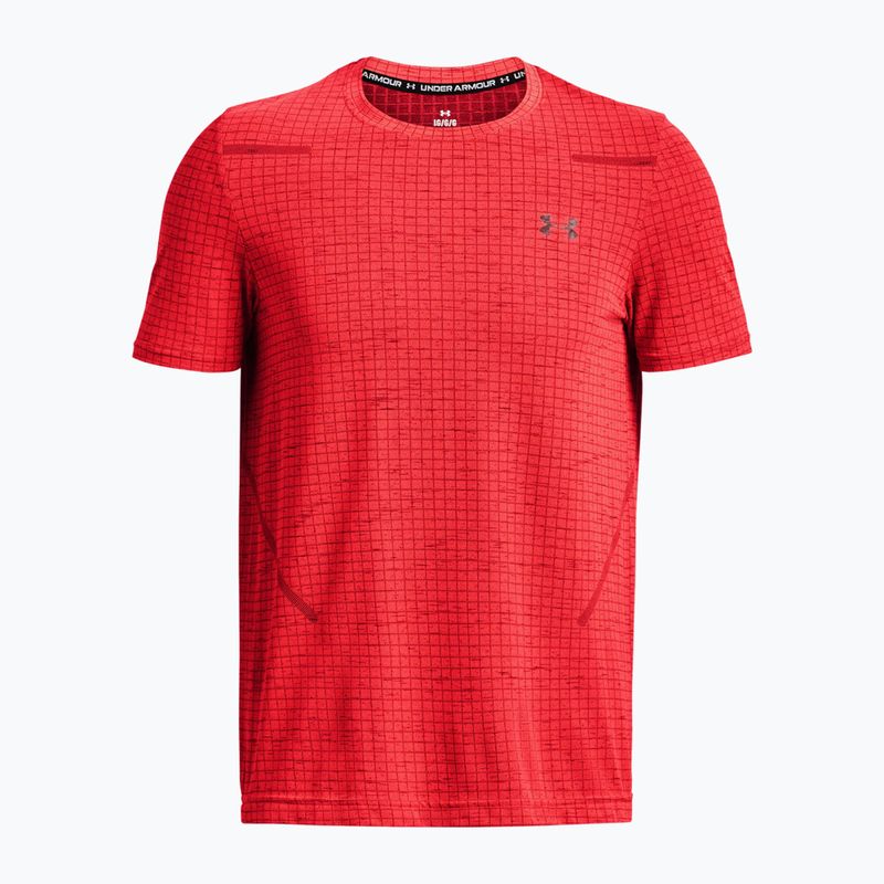 Herren Under Armour Seamless Grid beta/dunkel kastanienbraunes Trainings-T-Shirt