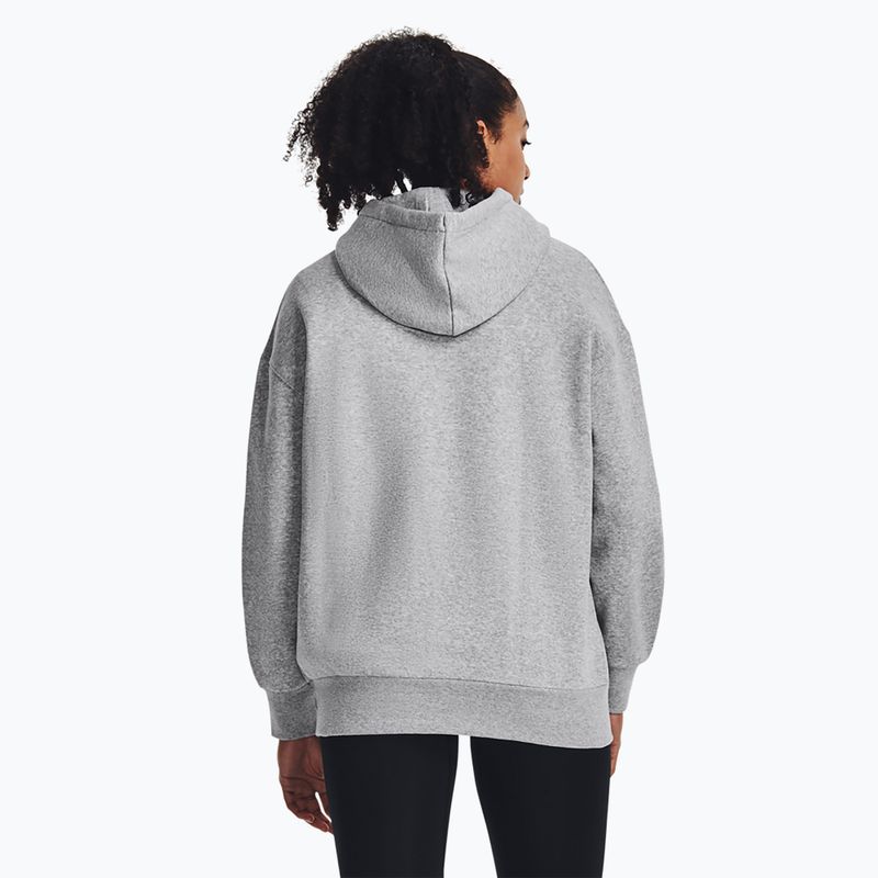 Hoodie Sweatshirt Damen Under Armour Icon Fleece Hoodie mod gray light heather/white 3