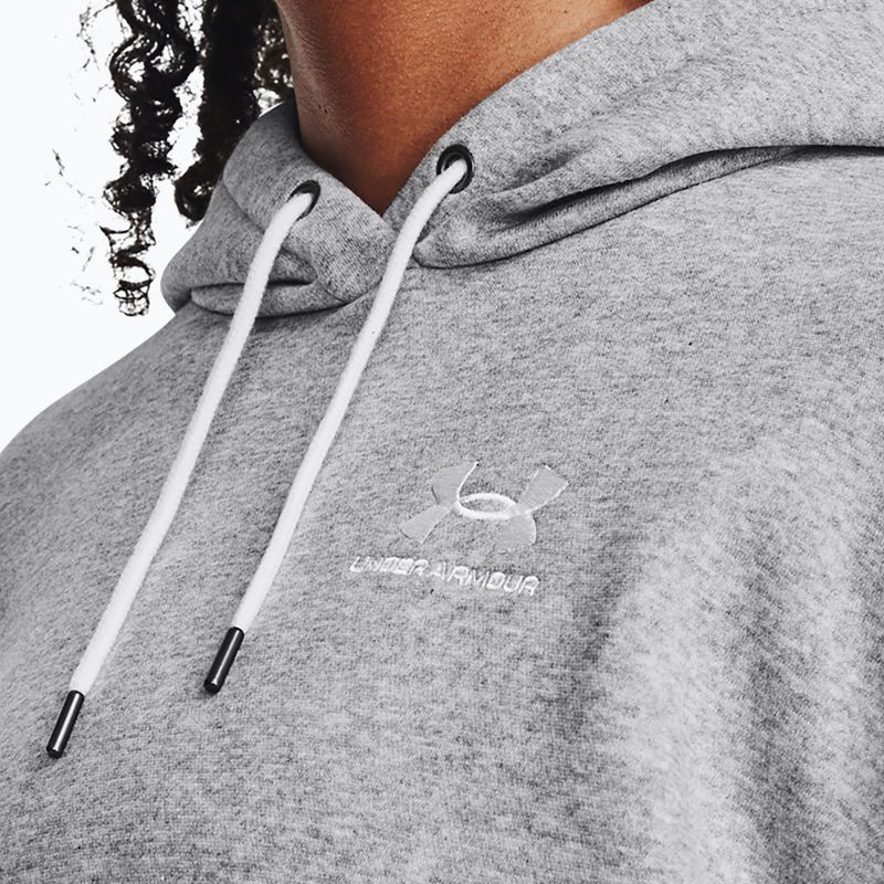 Hoodie Sweatshirt Damen Under Armour Icon Fleece Hoodie mod gray light heather/white 4