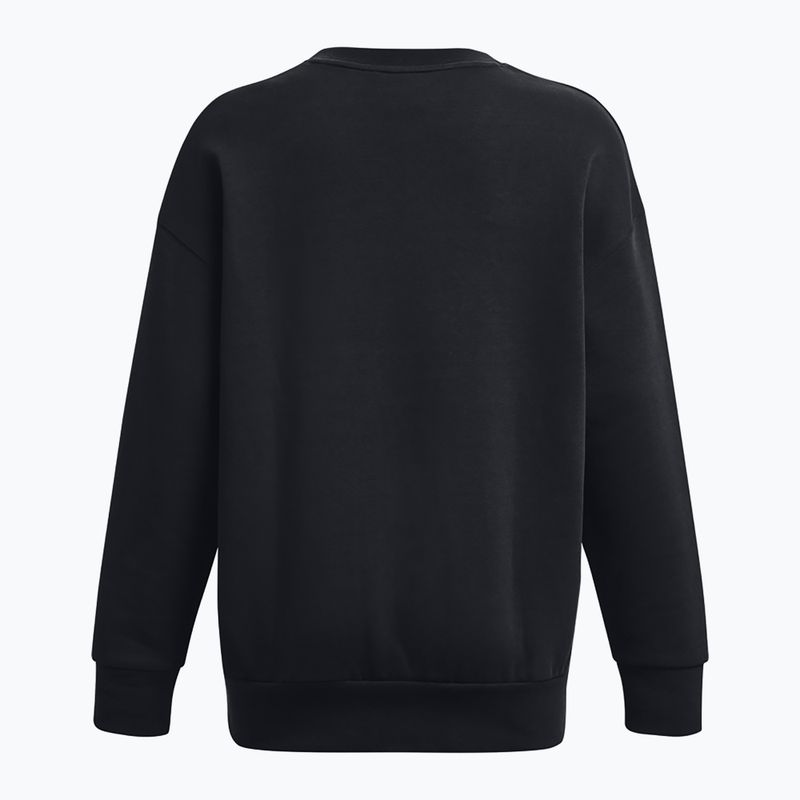 Sweatshirt Damen Under Armour Icon Fleece Crew black/white 6