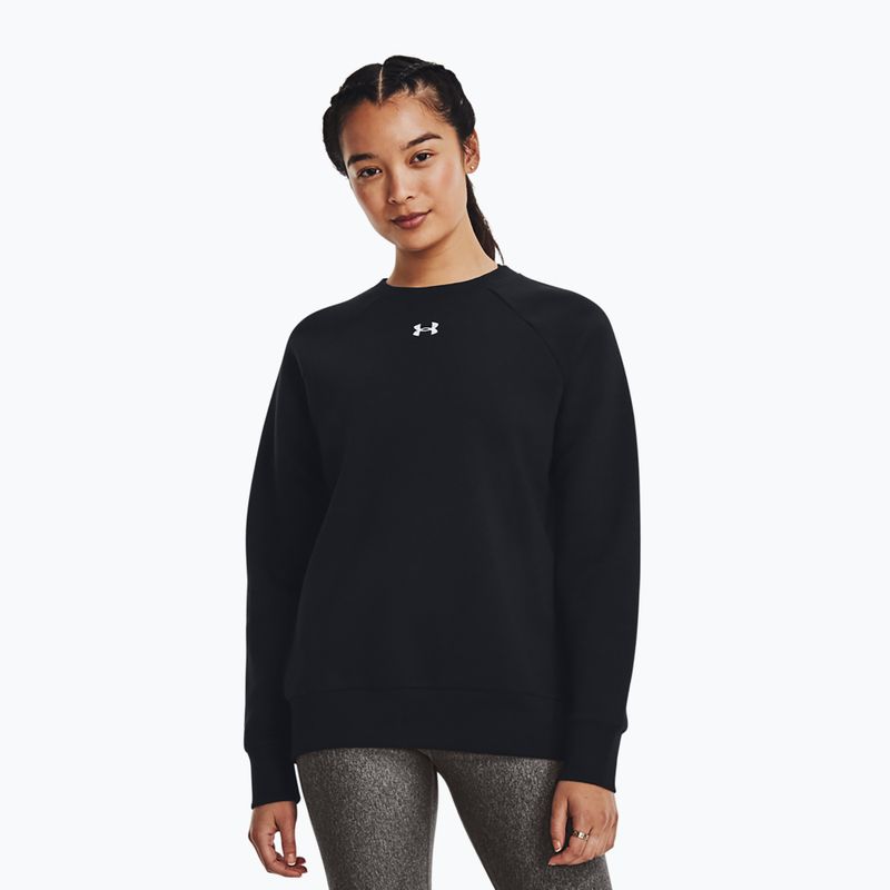 Damen-Sweatshirt Under Armour Rival Fleece Crew Black/White