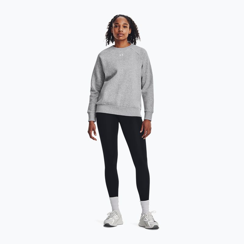 Damen-Sweatshirt Under Armour Rival Fleece Crew mod gray light heather/white 2