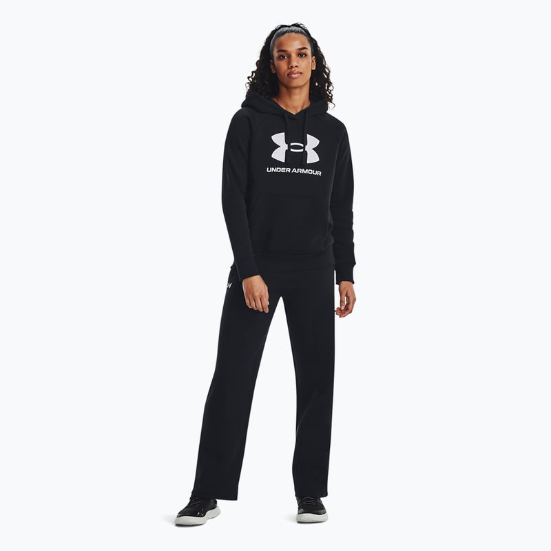 Women's Under Armour Rival Fleece Big Logo Hoody schwarz/weiß 2