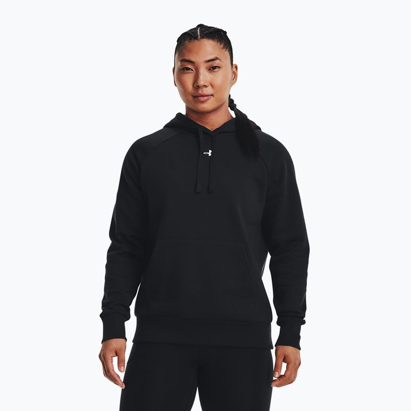 Damen-Sweatshirt Under Armour Rival Fleece Hoodie schwarz/weiß