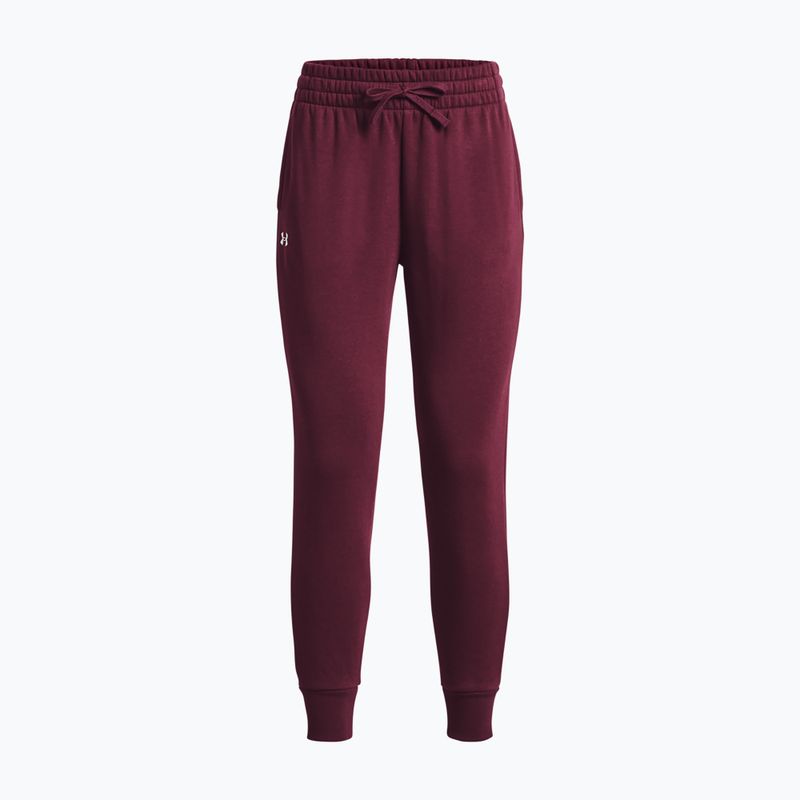 Trainingshose Damen Under Armour Rival Fleece dark maroon/white 5