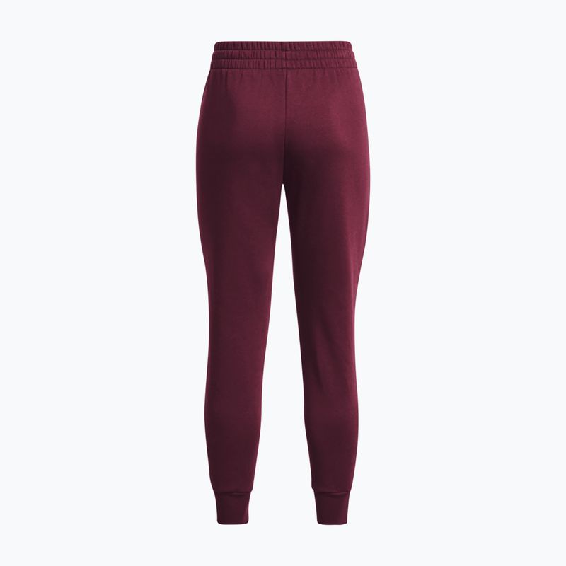 Trainingshose Damen Under Armour Rival Fleece dark maroon/white 6