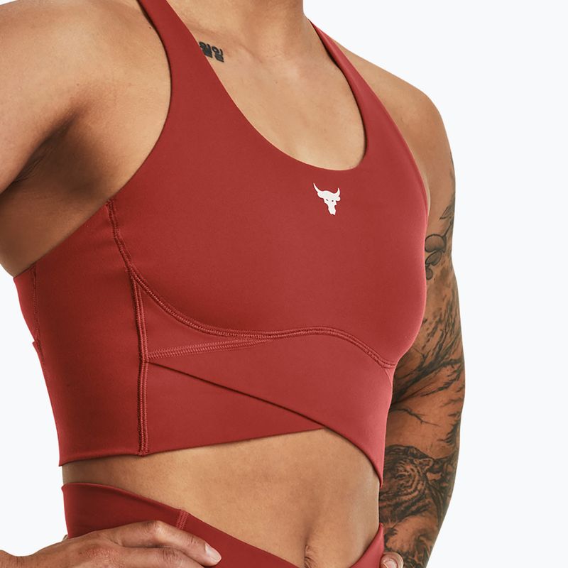 Damentrainingstop Under Armour Project Rock LetsGo Crssover Top heritage red 6