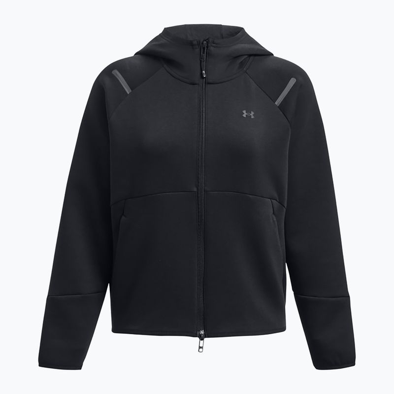 Hoodie Sweatshirt Damen Under Armour Unstoppable Fleece FZ black/black 5