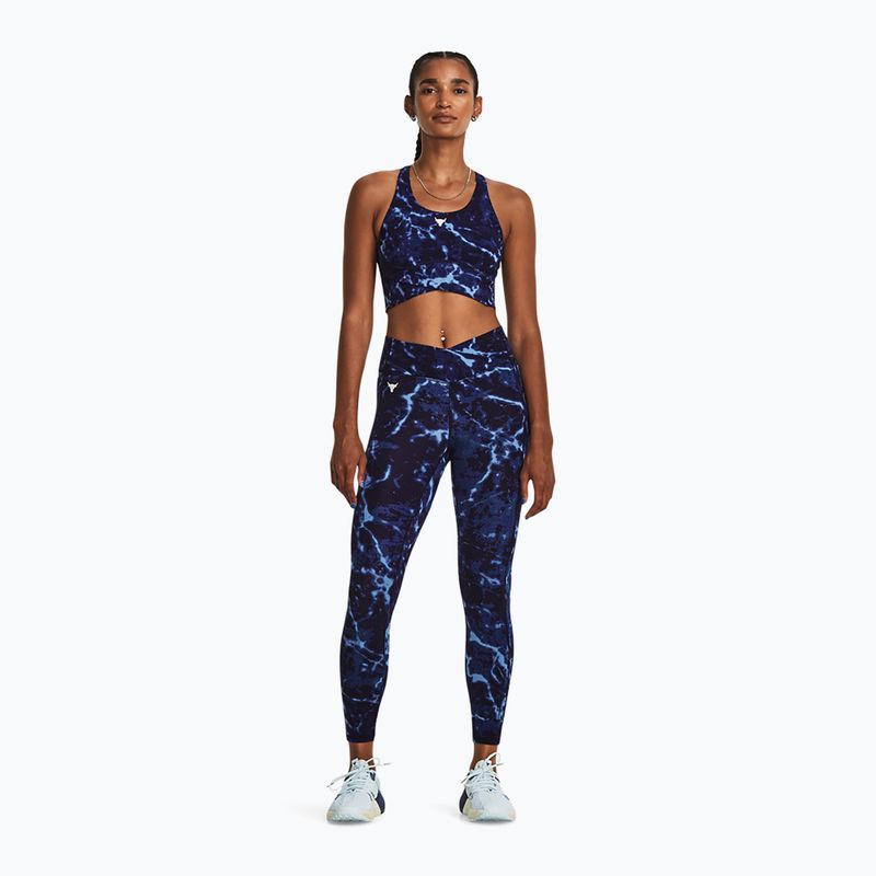 Damentrainingstop Under Armour Project Rock LG Crssover Top midnight navy/downpour gray/downpour gray 2