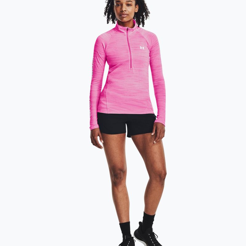 Unter Armour Damen Evolved Core Tech 1/2 Zip Sweatshirt Rebel rosa / weiß 2