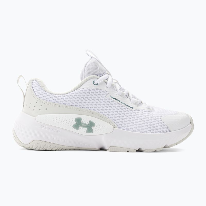 Damen Trainingsschuhe Under Armour W Dynamic Select Weiß/Weißer Sand/Metallic Grün Grit 2