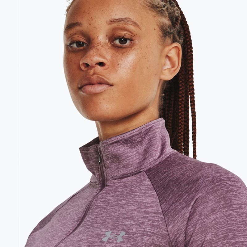 Under Armour Tech 1/2 Zip Damen Sweatshirt - Twist neblig lila/frische Orchidee/metallisch Silber 3