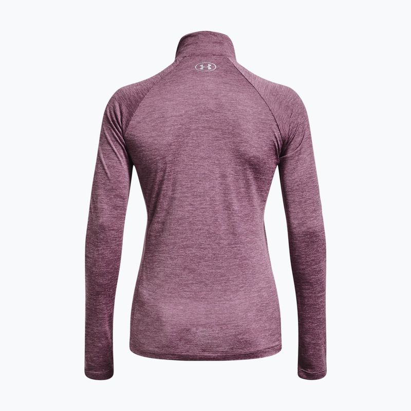 Under Armour Tech 1/2 Zip Damen Sweatshirt - Twist neblig lila/frische Orchidee/metallisch Silber 5