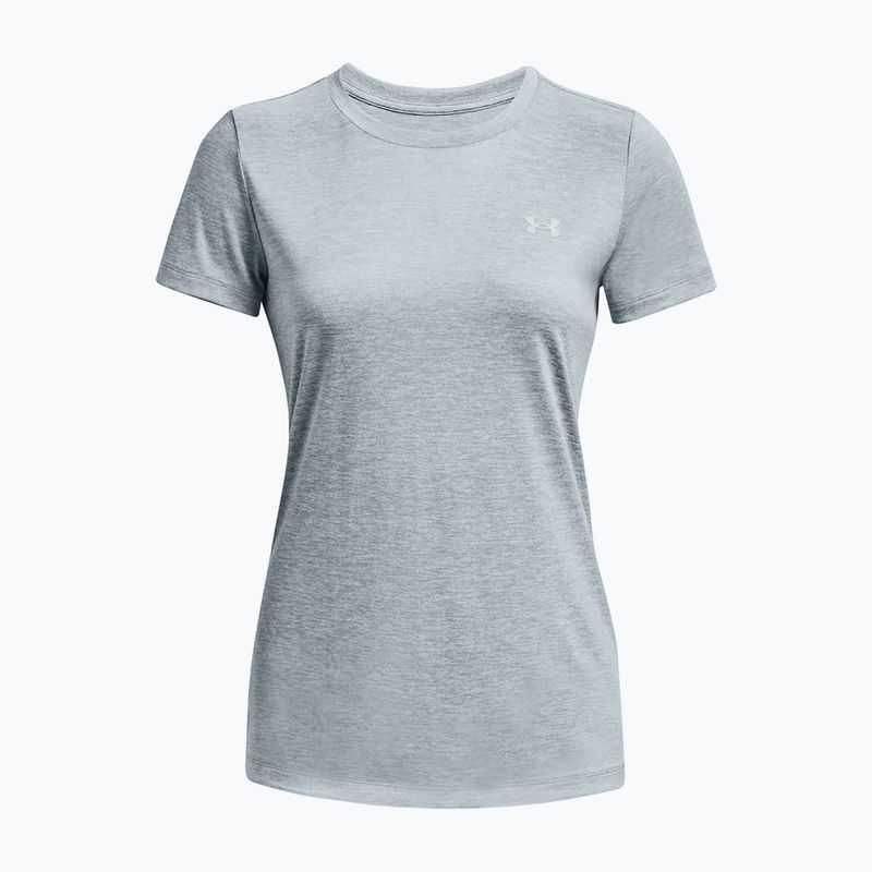 Under Armour Tech SSC Damen Trainings-T-Shirt Hafenblau/Kies/Metallic Silber 5