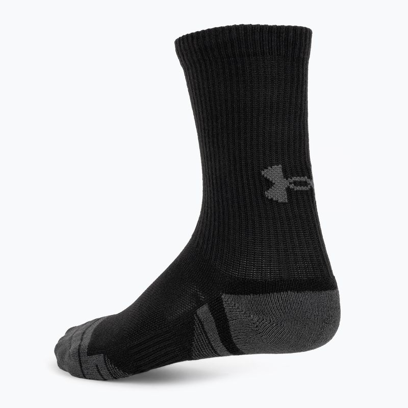 Under Armour Performance Tech 3pk Crew Socken schwarz/schwarz/strahlgrau 3