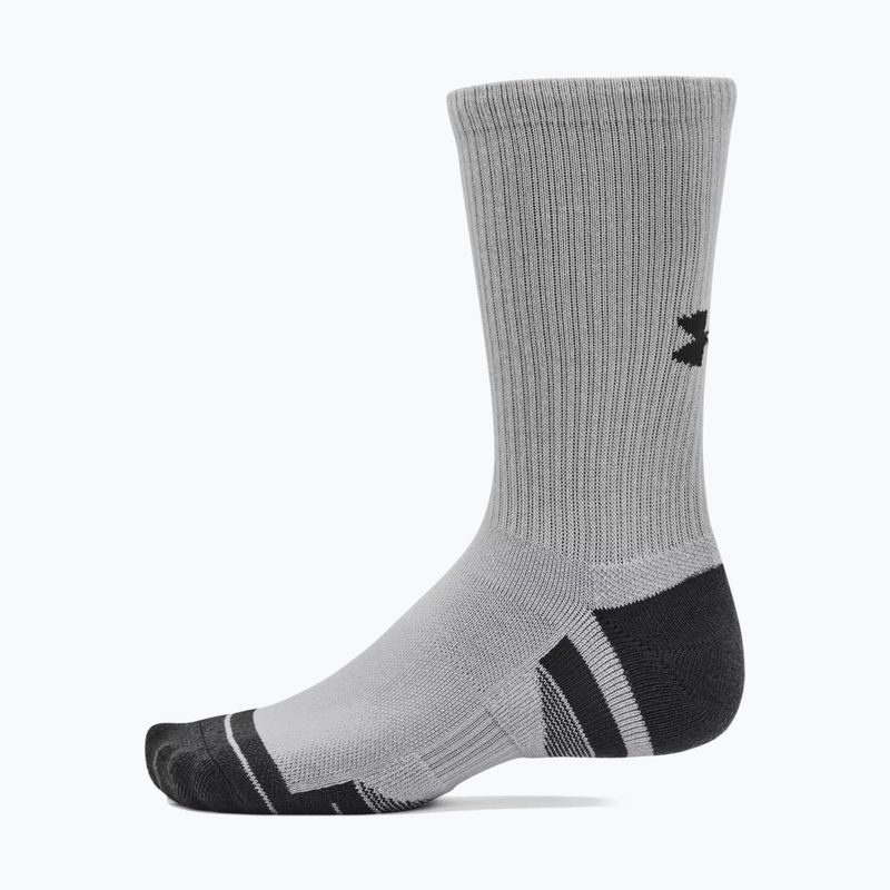 Unter Armour Performance Tech 3pk Crew mod grau/weiß/strahlgrau Socken 12