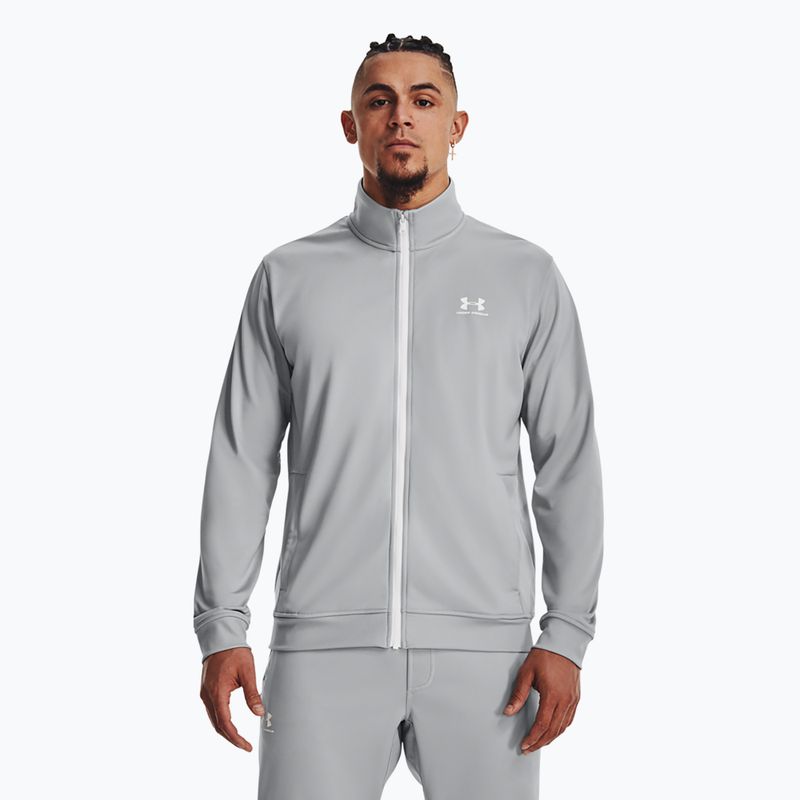 Herren Under Armour Sportstyle Tricot mod grau/weiß Sweatshirt