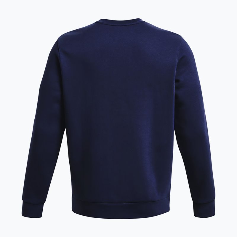 Herrenpullover Under Armour Essential Fleece Crew midnight navy/white 2