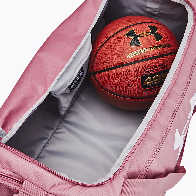 Under Armour Undeniable 5.0 Duffle M 58 l rosa Elixier/weiße Tasche 6