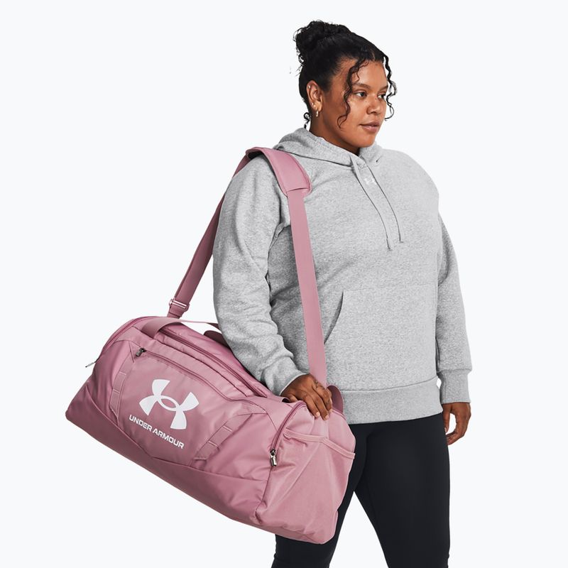 Under Armour Undeniable 5.0 Duffle M 58 l rosa Elixier/weiße Tasche 8