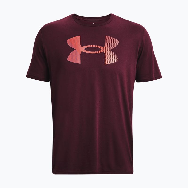 Herren Under Armour Big Logo Fill T-Shirt dunkelkastanienbraun/feuchtlila/venomrot 4