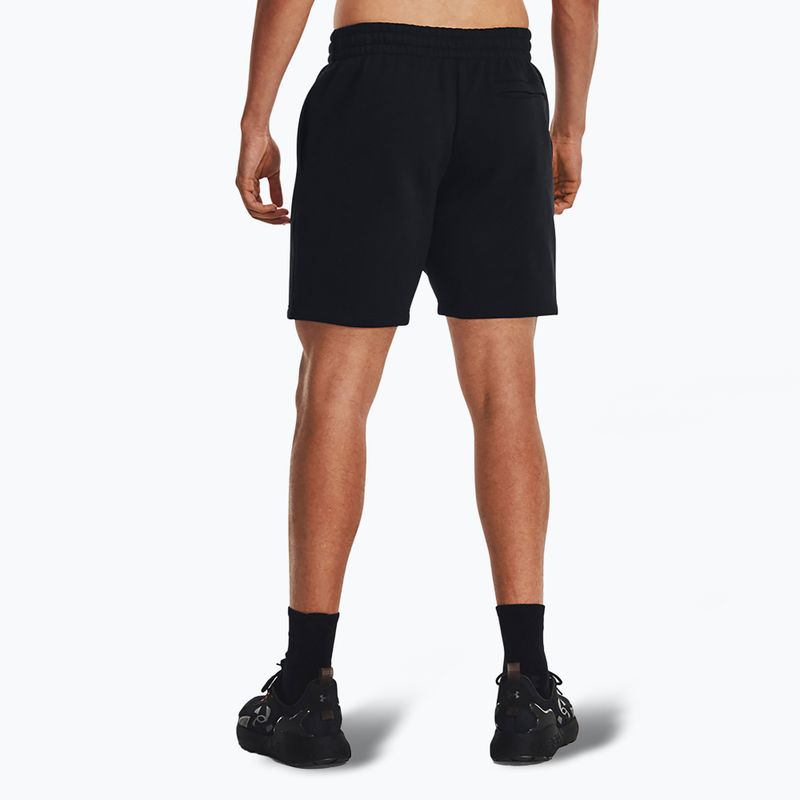 Shorts Herren Under Armour Icon Fleece black/white 3