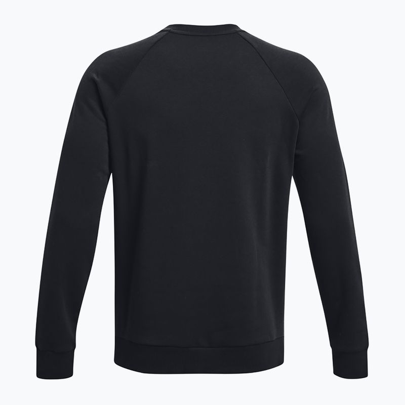 Herren Under Armour Rival Fleece Crew schwarz/weiss Sweatshirt 6