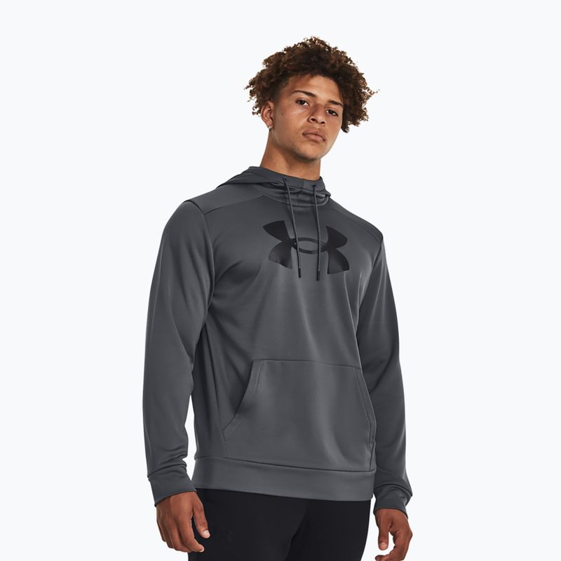 Herren Under Armour Fleece Big Logo HD Pitch grau/schwarz Sweatshirt