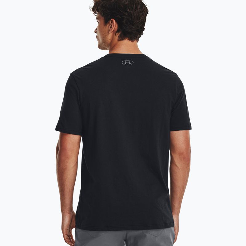 Men's Under Armour Big Logo Fill schwarz/grau/halograu T-Shirt 2