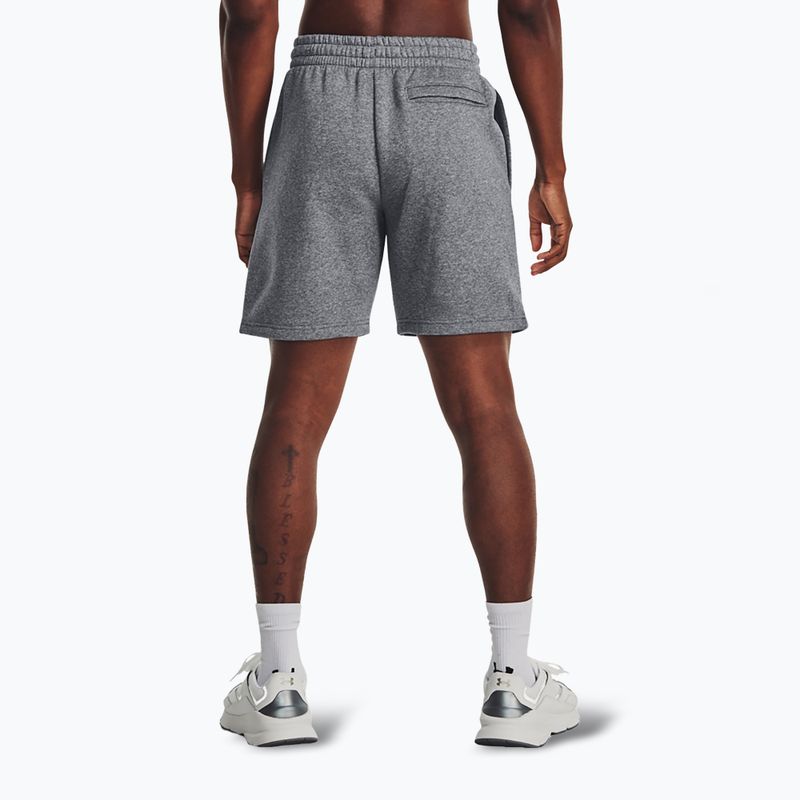 Shorts Herren Under Armour Icon Fleece Pitch gray medium heather/white 3