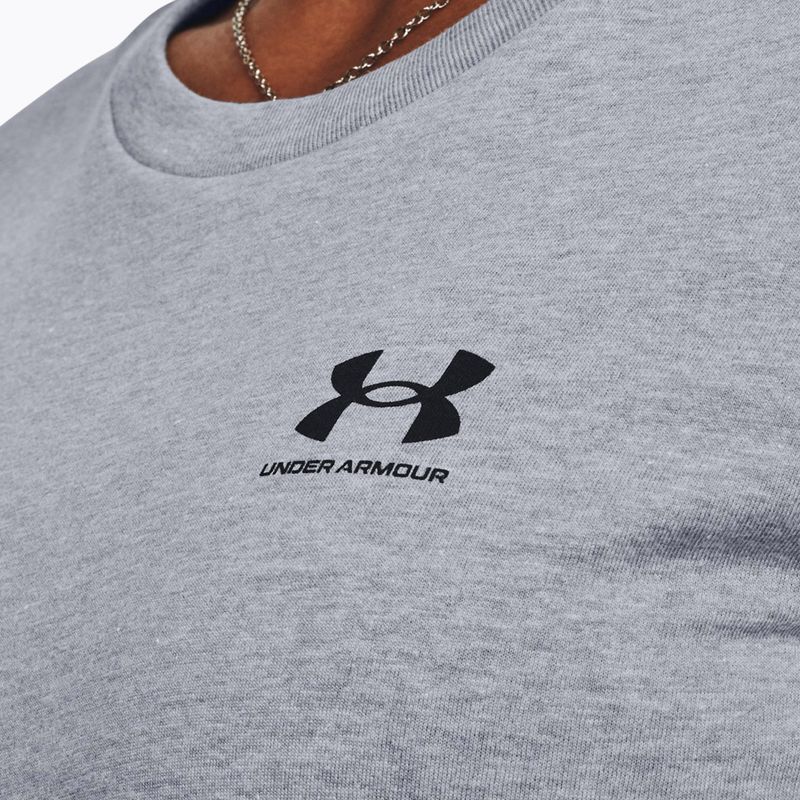 Under Armour Sportstyle LC Damen-T-Shirt steel light heather/schwarz