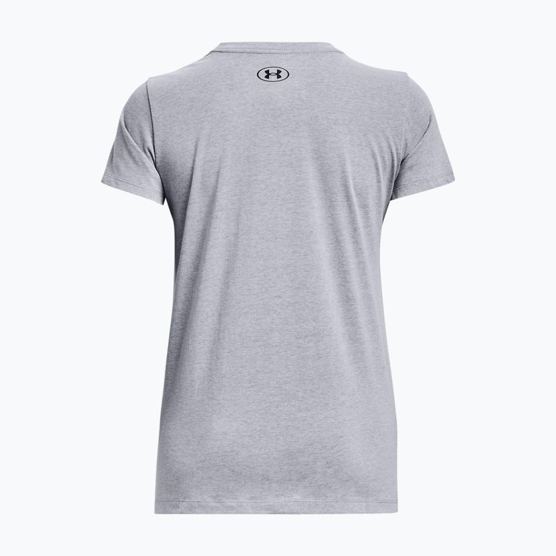 Under Armour Sportstyle LC Damen-T-Shirt steel light heather/schwarz